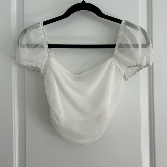 Princess Polly City Lights White Crop Top NWT - Picture 4 of 4